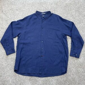 Daniel Cremieux Signature Collection 100% Linen long sleeve shirt men’s XXL